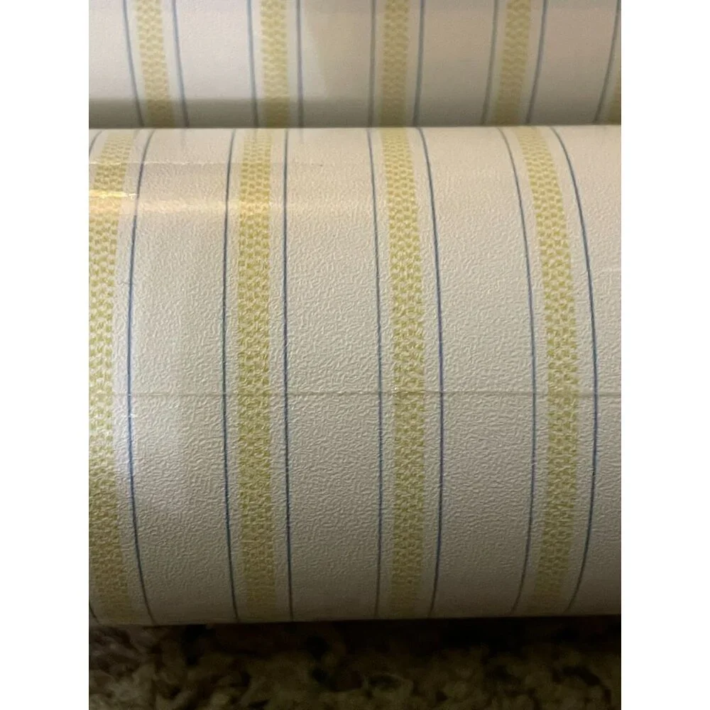 S.A. Maxwell Wallpaper NEW 2 Bolts Yellow Blue Striped